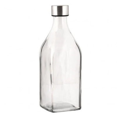 Picture of Buxton 1000ML Clear Plain Glass Bottle – A Reusable and Durable Container for Water, Milk, and Juices, Perfect for Everyday Use.-Multicolor