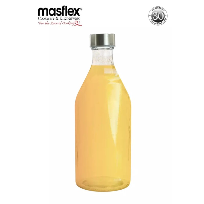 Picture of Buxton 1000ML Clear Plain Glass Bottle for Water & Milk – Reusable, Durable, Elegant Design for Daily Hydration, Home & Office Use.-Multicolor