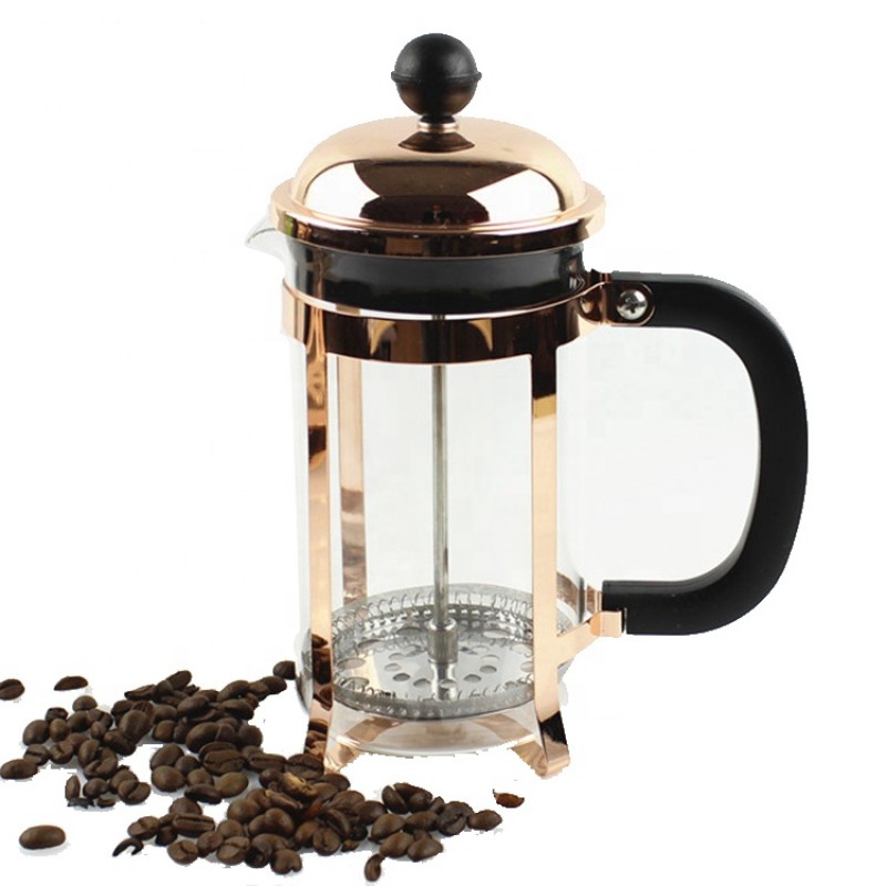 Picture of 800 ml French Press Coffee Maker, Glass Classic Coffee Press, Cold Brew Heat Resistant Thickened Borosilicate Coffee Pot-Multicolor