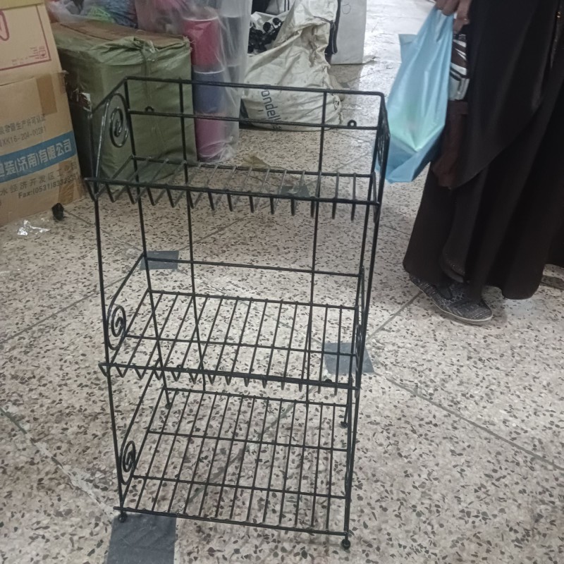 Picture of 3Tier Metal kitchen Spice jar rack for Indoor, kitchen tools Stand spice jar Rack Indoor Shelf Iron materials , size 14*11*25 inch-Black