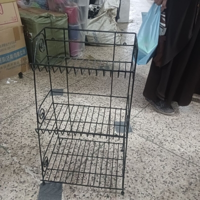 Picture of 3Tier Metal kitchen Spice jar rack for Indoor, kitchen tools Stand spice jar Rack Indoor Shelf Iron materials , size 14*11*25 inch-Black