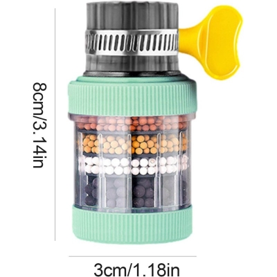 Picture of Water Filter for Sink,Six-Layer Sink Faucet Water Filter with Carbon | Water Drinking Necessities for Bathroom, Toilet, Kitchen, Tea Room, Laundry Room-Multicolor