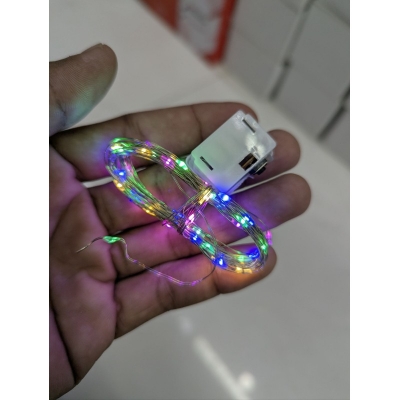 Picture of High Quality 12 Feet 40 LED Multicolor Mini Micro Copper Wire Fairy String Lights with USB Connector for Home Bedroom Wedding Party Birthday Christmas Festival Indoor Outdoor Waterproof DIY Decorative Starry Garland-Multicolor