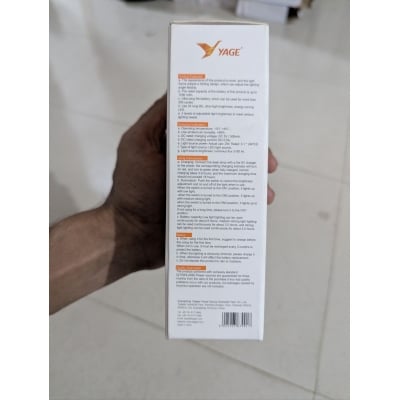 Picture of Yage YG-T125 Rechargeable LED Desk Lamp with 1200mAh Battery, 3 Brightness Levels, Eye-Caring Flicker-Free Technology, Foldable 3-Layer Design, USB Charging, Portable Table Light for Students, Home Office, Reading and Study Purposes.-White