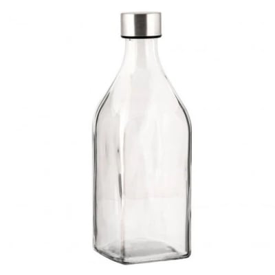 Picture of Organize Your Fridge: 1000ml Square Glass Bottle | Reusable for Water, Milk & Juice Storage.-Multicolor