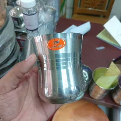 Picture of 1 pcs stainless steel drinking cap mon magnetic mug 400 ml capacity silver color mirror polish-Silver