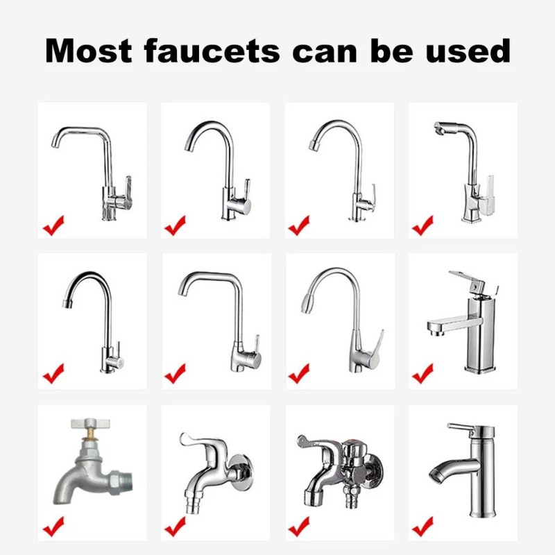 Picture of Household Kitchen Faucet Water Filter – Tap Bubbler with Heavy Metal & Chlorine Removal – Hard Water Filtration for Sink Purifier – 1 Piece-White