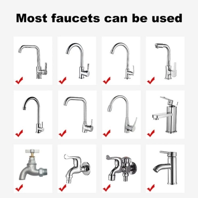Picture of Household Kitchen Faucet Water Filter – Tap Bubbler with Heavy Metal & Chlorine Removal – Hard Water Filtration for Sink Purifier – 1 Piece-White