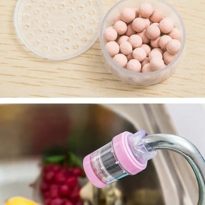 Picture of Mini Household Water Filter – Magnetic Purification with Medical Stone, Efficiently Removes Rust and Impurities from Tap Water, Easy Installation Faucet Attachment",-Multicolor