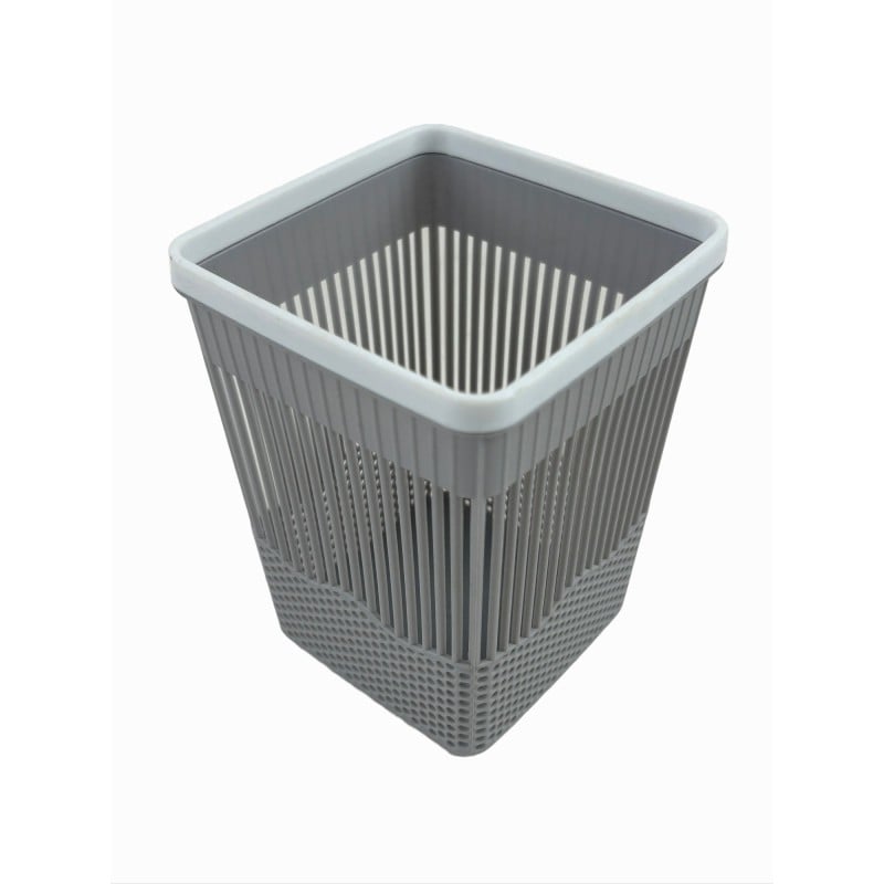 Picture of Mini Plastic Slatted Waste Basket/Desk Organizer square shape-Multicolor