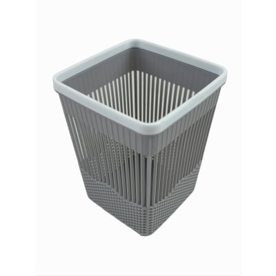 Picture of Mini Plastic Slatted Waste Basket/Desk Organizer square shape-Multicolor