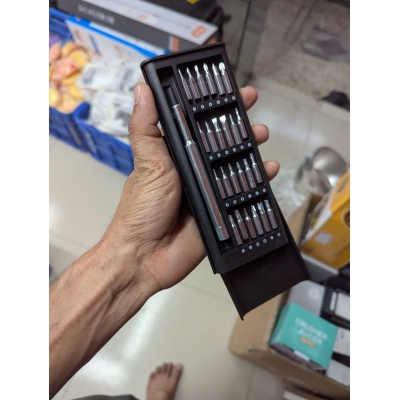 Picture of Premium 24-in-1 Precision Magnetic Screwdriver Set with Durable S2 Steel Bits and Anti-Rust Aluminium Alloy Storage Case for Efficient Laptop, Mobile Phone, Camera, Watch Repair, and Versatile DIY Household Maintenance Tasks."-Multicolor