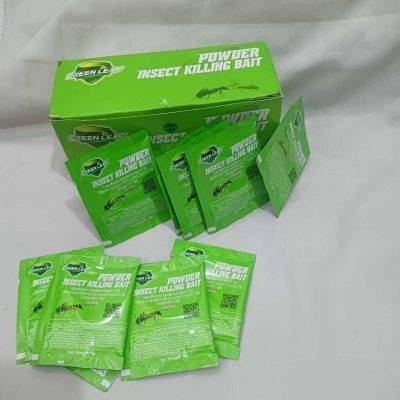 Picture of Greenleaf Insect Killer Powder – Powerful Cockroach and Ant Killing Bait – Fast-Acting Pest Control Solution – Safe and Odorless Formula for Home Use-Green