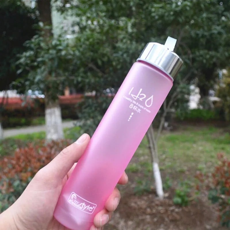 Picture of 280ml Portable Water Bottle, Simple Fashion H2O Unbreakable Tritan BPA Free Bottles for Outdoor Sports Cycling Camping Cup Drinkware 1 lcs multiple color-Multicolor
