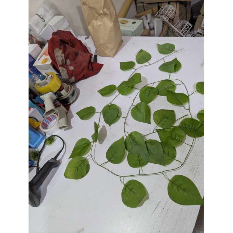 Picture of Premium Artificial Ficus Money Plant Creepers for Home Decoration, Realistic Silk Greenery Ivy Leaf Garland Strings, 7 Feet Hanging Vines for Wedding Party Decor, Indoor Outdoor Aesthetic Wall Hanging Green Leaves.-Multicolor