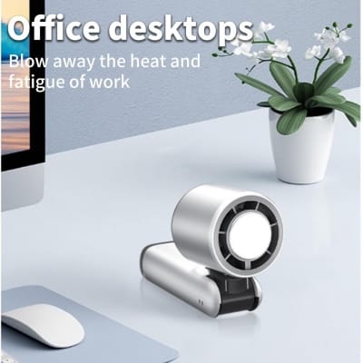 Picture of Handheld Turbo Fan with Ice Cooler, Portable High Speed Mini Fan with LED Display, 100-Speed Adjustable Foldable Cooling Fans for Travel, Office, Camping, Home - Ideal for Women & Men-Multicolor