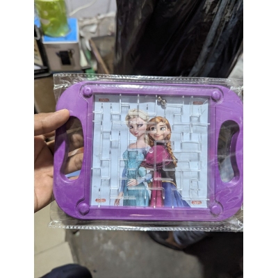 Picture of Maze Puzzle Double Balance Ball Board Game for Kids Brain Development Featuring Disney Frozen Elsa and Anna Characters Handheld 3D Educational Toy for Enhancing Focus Hand-Eye Coordination and Cognitive Thinking Skills-Multicolor