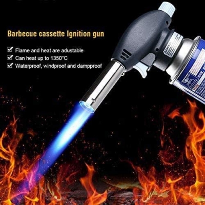 Picture of 1pcs Flamethrower  Butane Burner Auto Ignition Camping Weldin Blow Torch for Creme Brulee, Kitchen, Cooking, BBQ-Multicolor