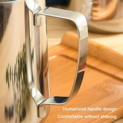 Picture of 1 pcs 360 ml Measuring Cup, Stainless Steel Measuring Cup with Marking with Handle-Silver