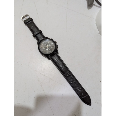 Picture of Luxury Men’s Chronograph Watch Featuring Black Dial with Luminous Hands Genuine Leather Strap Waterproof Quartz Movement Casual Business Wristwatch for Men Seeking Elegant Style and Precision Timekeeping Performance for Daily Wear.-Black