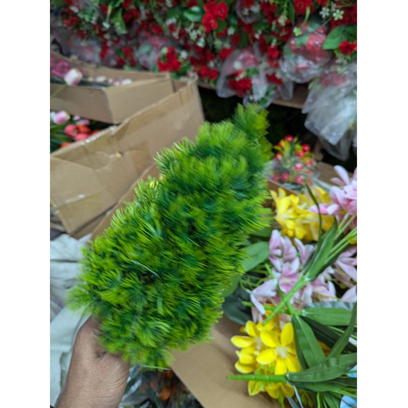 Picture of Lifelike Artificial Mini Pine Tree in Modern Black Pot for Desktop Office Decor Small Faux Evergreen Christmas Decoration for Home Tabletop Realistic Synthetic Needle Foliage Indoor Outdoor Maintenance Free Greenery Plant.-Multicolor