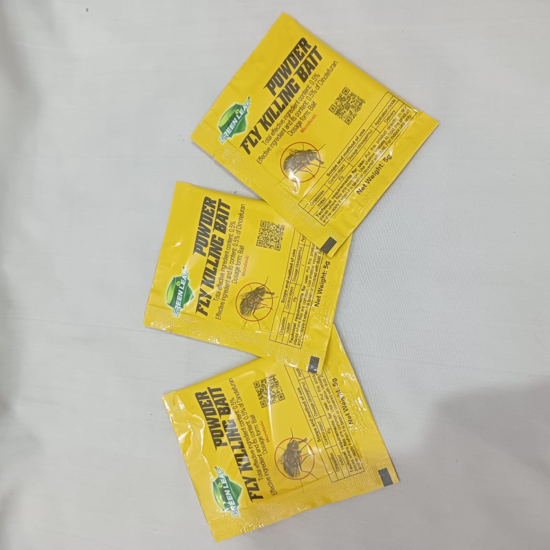Picture of Greenleaf Fly Killer Powder – 10 Pack Bait for Maximum Indoor Fly Control – Odor-Free and Eco-Friendly Insect Elimination-yellow