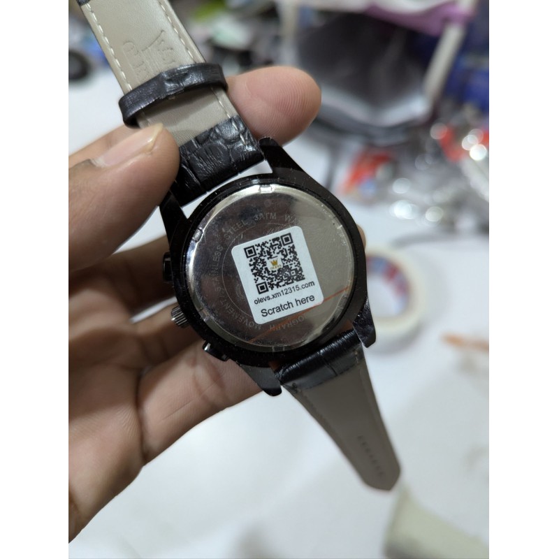 Picture of Luxury Men’s Chronograph Watch Featuring Black Dial with Luminous Hands Genuine Leather Strap Waterproof Quartz Movement Casual Business Wristwatch for Men Seeking Elegant Style and Precision Timekeeping Performance for Daily Wear.-Black