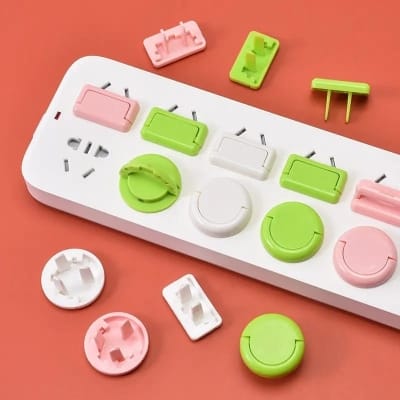 Picture of Best 10pcs Baby Safety Outlet Plugs and Socket Covers for Child Proofing Electrical Outlets Protectors with Hidden Handle Design for Kids Security in Home Living Room Bedroom and Modern Kitchen Areas.-Multicolor