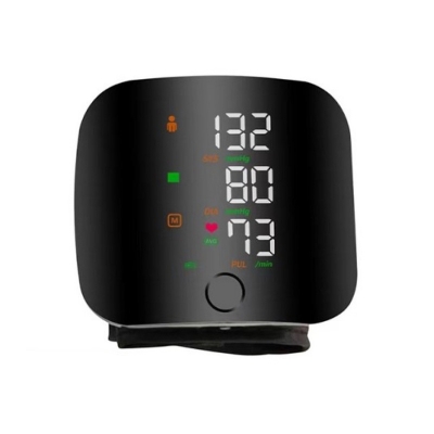 Picture of Portable Wrist Electronic Sphygmomanometer with Digital LCD Display and Automatic Inflation System for Precise At-Home Blood Pressure Monitoring, Pulse Rate Tracking, and Easy-to-Read Health Data Analysis for All Adult Users.-Multicolor