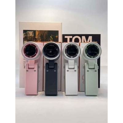 Picture of Portable Handheld Turbo Fan with 180 Degree Foldable Design 5 Speed Adjustable Wind Power High Capacity Rechargeable Battery Digital LED Display and Type-C Fast Charging Port for Summer Cooling and Travel.-Multicolor
