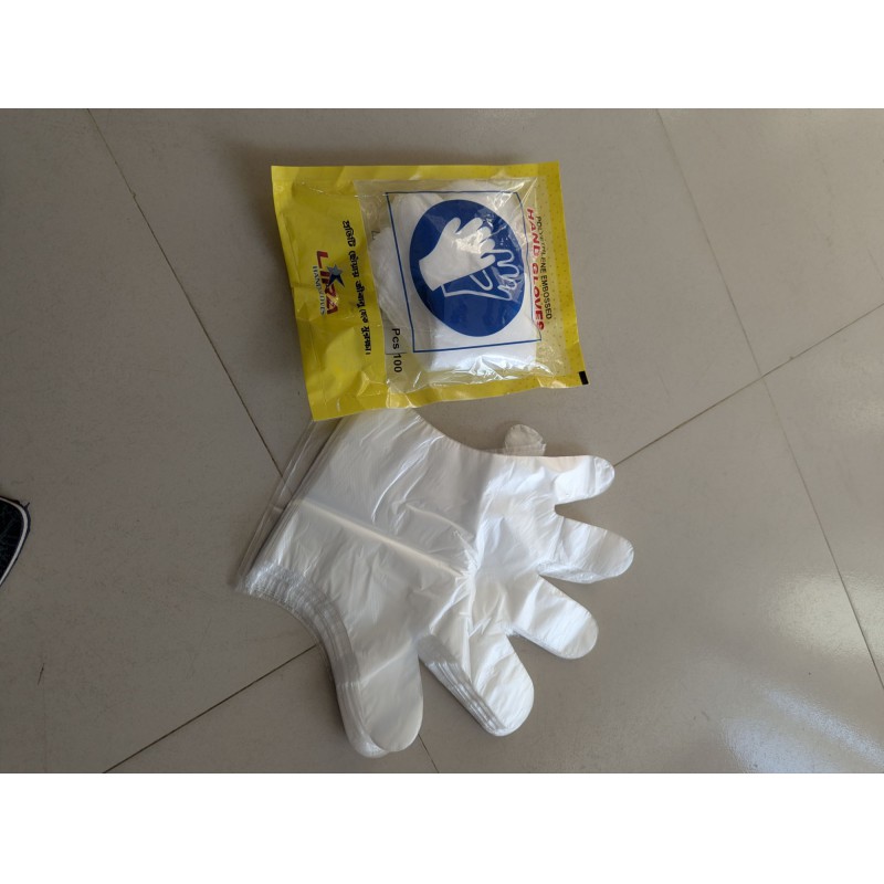 Picture of Provitty Disposable Food-Grade Polyethylene (PE) Gloves - 100 Pieces-White