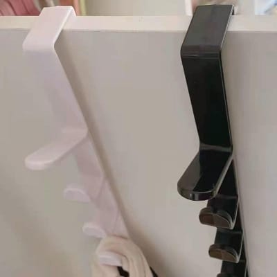 Picture of Multifunctional long row of hooks wardrobe hook behind the door storage for hanging clothes hats bags and accessories in bedroom bathroom or kitchen with punch-free easy installation and space-saving vertical design.-Multicolor