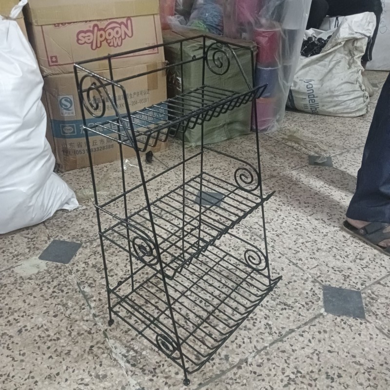 Picture of 3Tier Metal kitchen Spice jar rack for Indoor, kitchen tools Stand spice jar Rack Indoor Shelf Iron materials , size 14*11*25 inch-Black