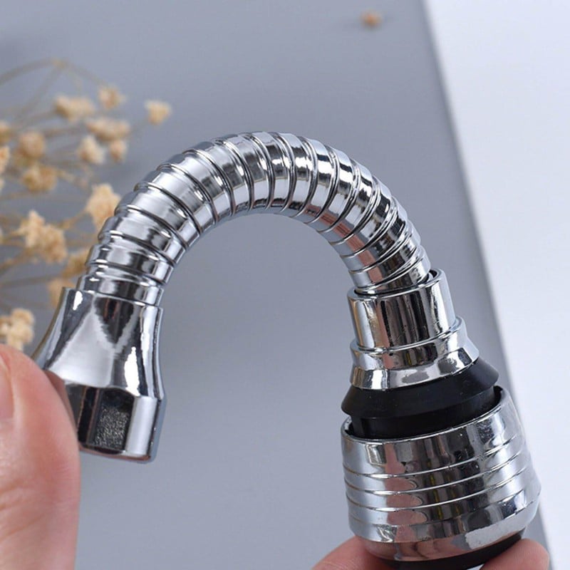 Picture of Kitchen Tap Shower Sprinkler Faucet for Sink – Water Tap Extender, Flexible Extension Hose for Rinsing Dishes, Filling Pots, Water Saving Adjustable Nozzle – 1pcs Convenient Sprayer Head-silver