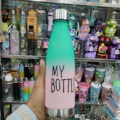 Picture of 600ml Stylish plastic Sports Water Bottle with Drop Proof and Leakage Proof multiple color-Multicolor