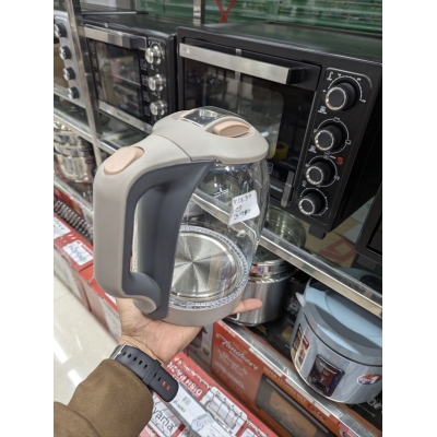 Picture of 1.8 Liter Glass Electric Kettle BL002 with 1500W Fast Boiling Technology, Automatic Shut-Off, Boil-Dry Protection, 360 Degree Rotational Base, Heat Resistant Tempered Glass Body for Tea Coffee and Hot Water-Multicolor