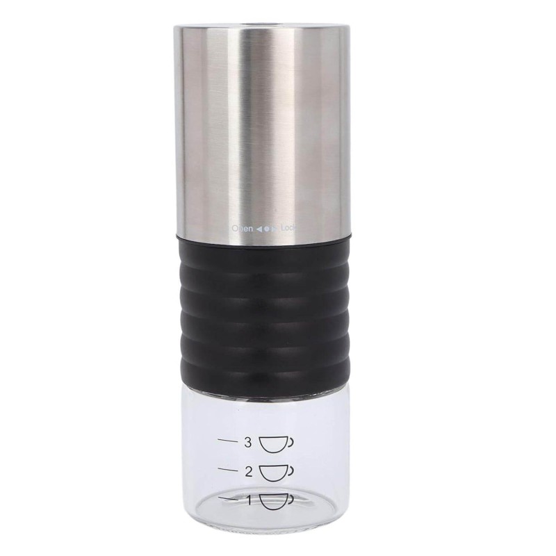 Picture of 355ml Electric Coffee Grinder with Scale USB Charging Handheld Portable Coffee Bean Grinder for Travel Electric Coffee Grinder-Silver
