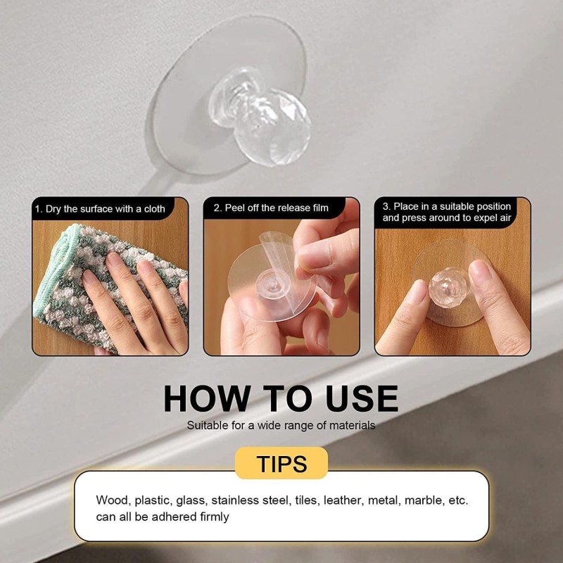 Picture of 4pcs Cabinet Drawer Pull Knobs ,Self Adhesive Diamond Crystal Pulls Handles Knobs for Kitchen Cabinets Home,No Drilling, Window,Wardrobe,Commode Cupboard-White