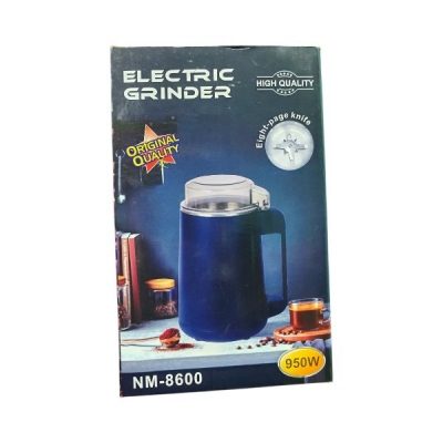 Picture of Powerful NM-8600 Electric Multi-Function Grinder Machine: 950W Stainless Steel Spice, Coffee Bean, Nuts, Grain Mill Blender for Home Kitchen Use with Eight-Page Blade | Original Quality & High Speed-Multicolor