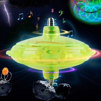 Picture of multiple color light  Gyro Wheel Light-Up Yoyo Rail Twirler Rainbow Spinning Toy-Multicolor