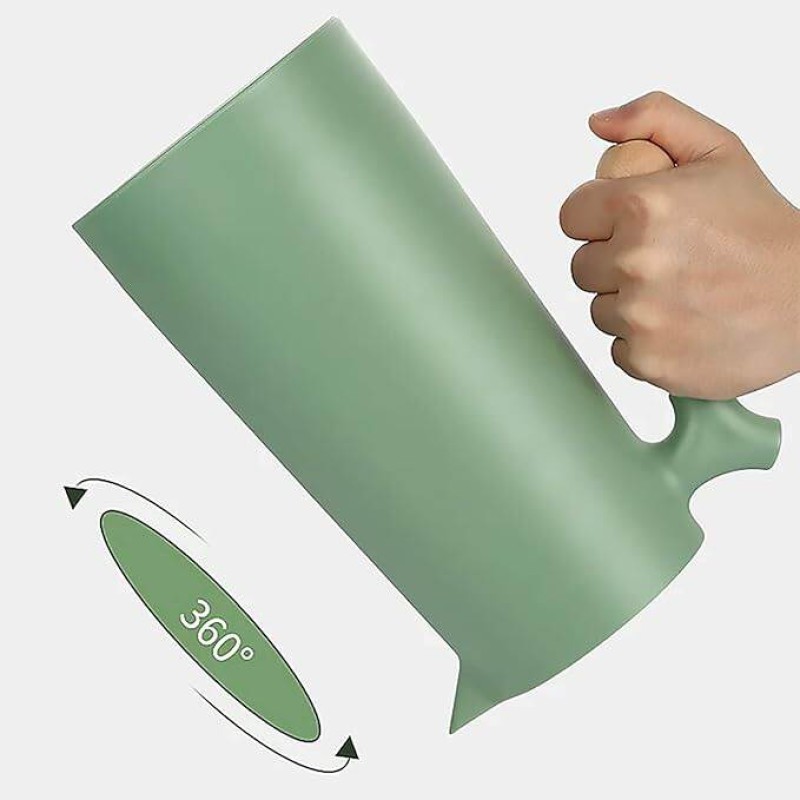 Picture of 1L Large Capacity Thermal Flask - Stainless Steel Construction with Solid Wood Handle, Glass Liner, Keeps Drinks Hot for 12-24 Hours, Perfect for Hydration on-the-Go-Multicolor