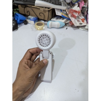 Picture of Portable Handheld Turbo Fan with LED Digital Display and 5-Speed Adjustable Wind Control for Quick Cooling During Outdoor Travel, Camping, Office Use, and Long-Lasting USB Rechargeable High-Capacity Battery Support.-Multicolor