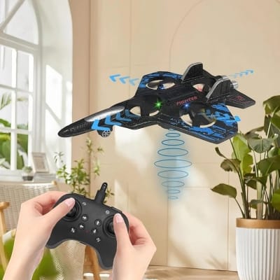 Picture of 4DRC V32 Foam RC Plane Fighter Jet Drone with LED Lights, 360° Flips, Altitude Hold, Easy-to-Fly Remote Control Airplane Toy for Kids & Adults Beginners, 2.4GH-Multicolor