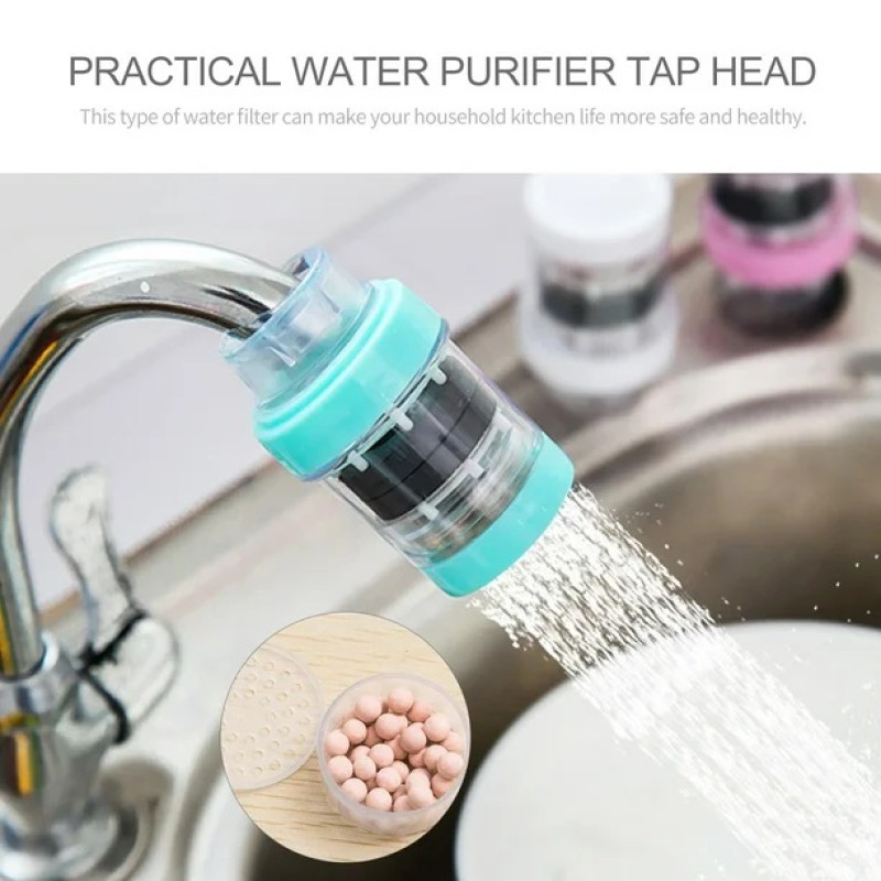 Picture of Mini Household Water Filter – Magnetic Purification with Medical Stone, Efficiently Removes Rust and Impurities from Tap Water, Easy Installation Faucet Attachment",-Multicolor