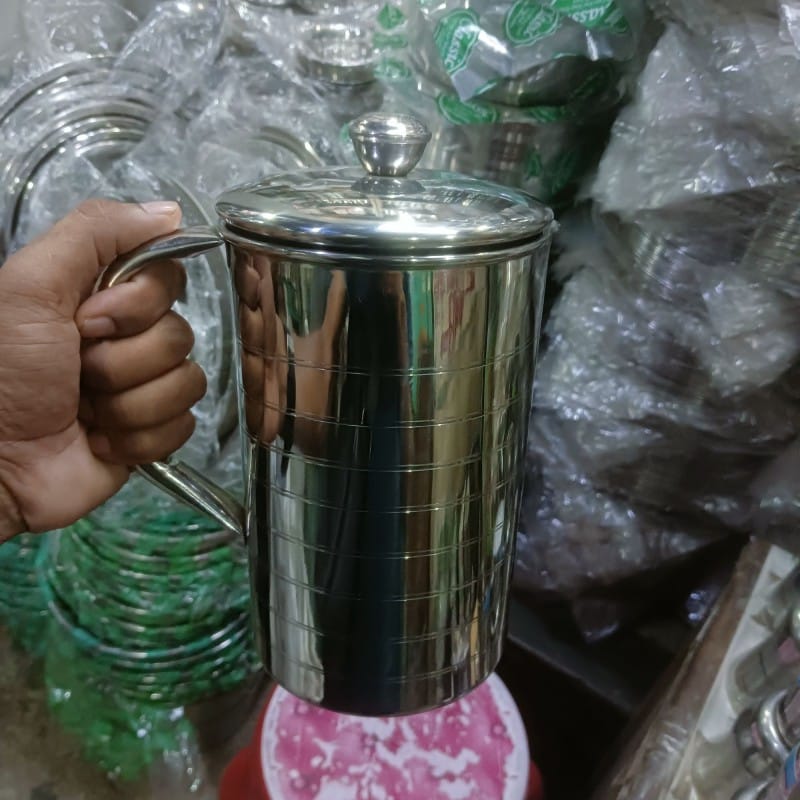 Picture of 1 pcs non magnetic  Stainless Steel Water Jug Pitcher, 2 litres-Silver