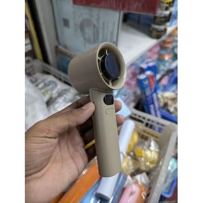 Picture of High Speed Handheld Fan with 120 Adjustable Speeds and Digital LED Display for Real-Time Monitoring, Featuring a Portable Mini Turbo Design Perfect for Staying Cooling During Summer Outdoor Travel Trips.-Multicolor