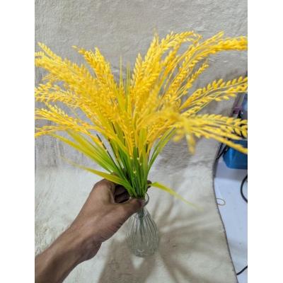 Picture of Premium Artificial Golden Rice Ears Wheat Bouquet For Home Office Decor Photography Props And Wedding Venue Scenery-Yellow