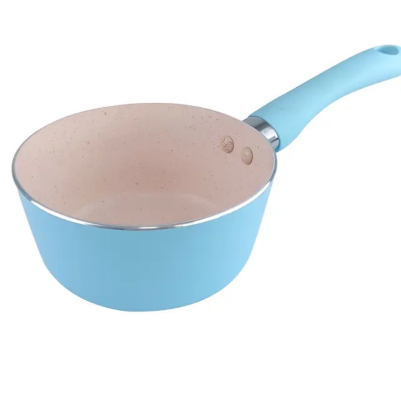 Picture of 1pcs16cm Mini Classic-Style Soup Pan Pot Set Aluminum Non-Stick with Handle Gas Cooker Compatible Non-Stick Sauce Pan Stock Milk Pan multiple color-Multicolor