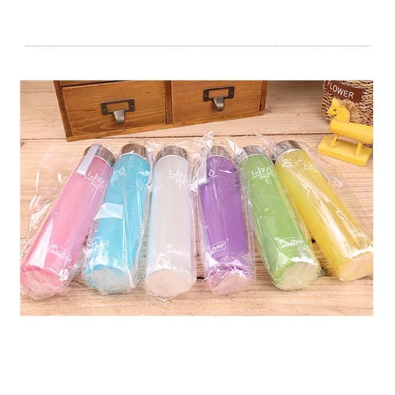Picture of 280ml Portable Water Bottle, Simple Fashion H2O Unbreakable Tritan BPA Free Bottles for Outdoor Sports Cycling Camping Cup Drinkware 1 lcs multiple color-Multicolor