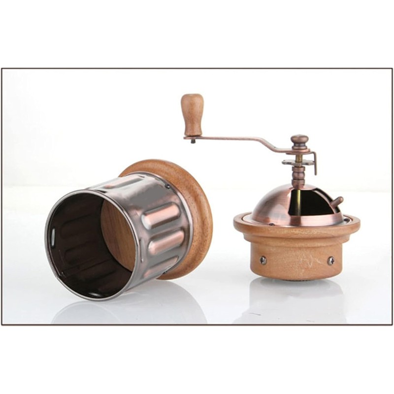 Picture of Hand-Cranked Grinder Household Metal Copper Pot Coffee Bean Grinder Retro Small Manual Grinder Grinder (Color : Copper)-Coffee